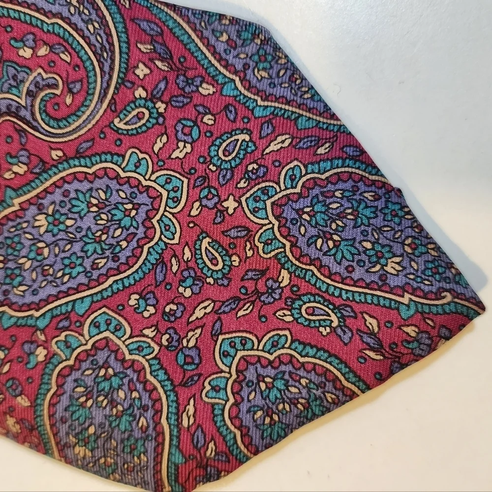 Yves Saint Laurent Neck Vintage Presley 100% Silk Men's Neck